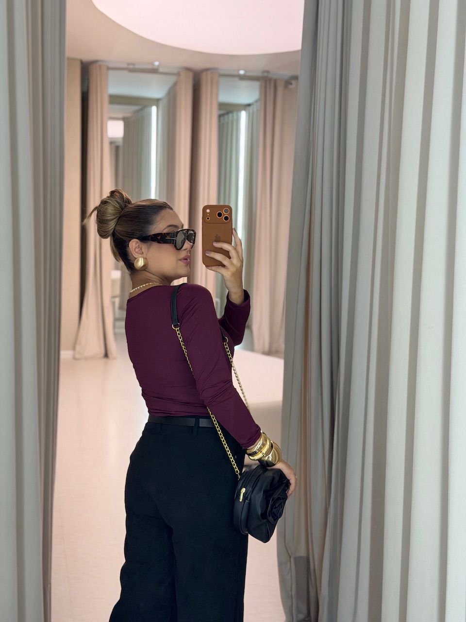 BLUSA AMANDA MANGA LONGA VINHO