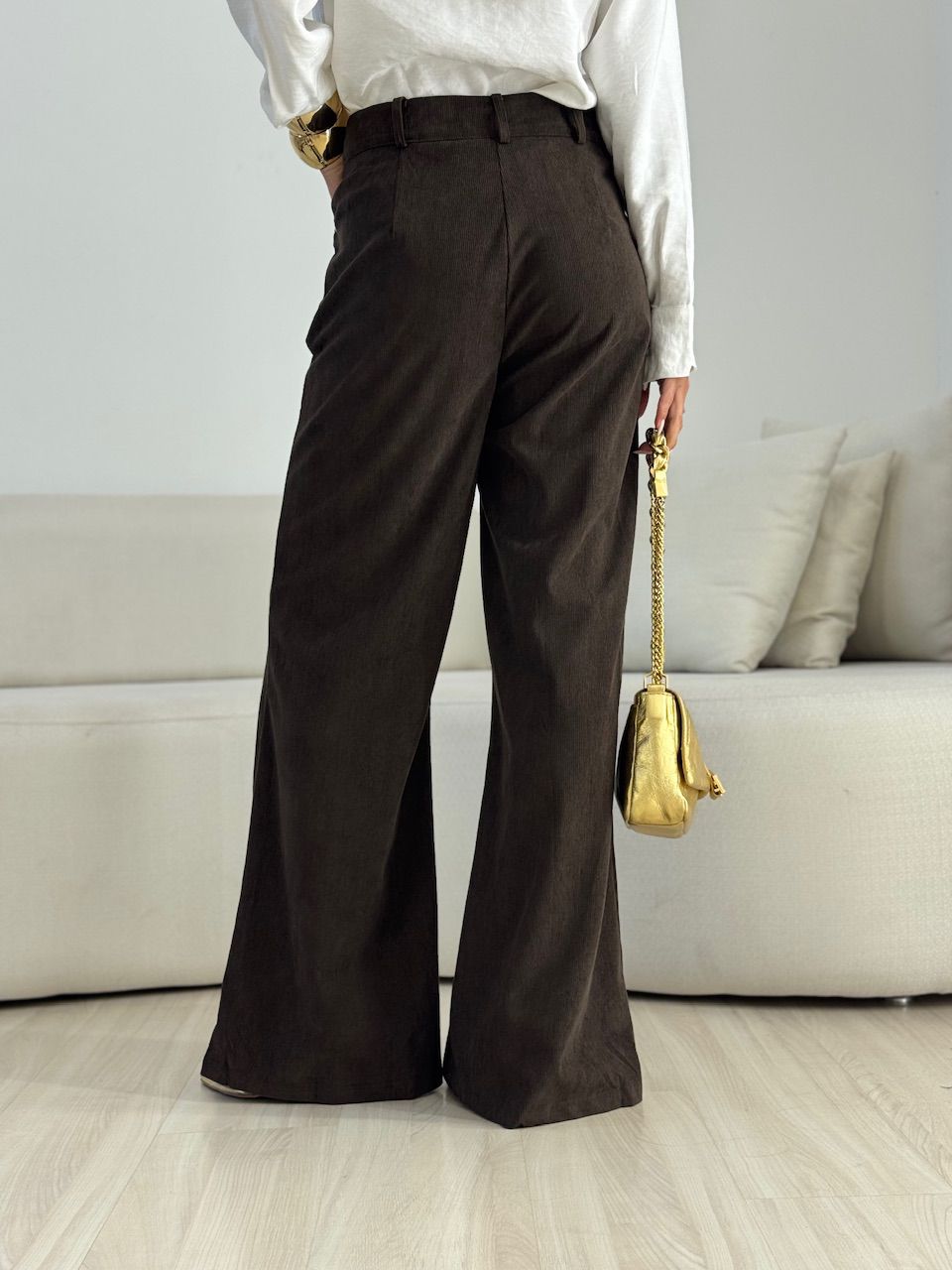 CALÇA MÁRCIA COTELÊ CAFÉ