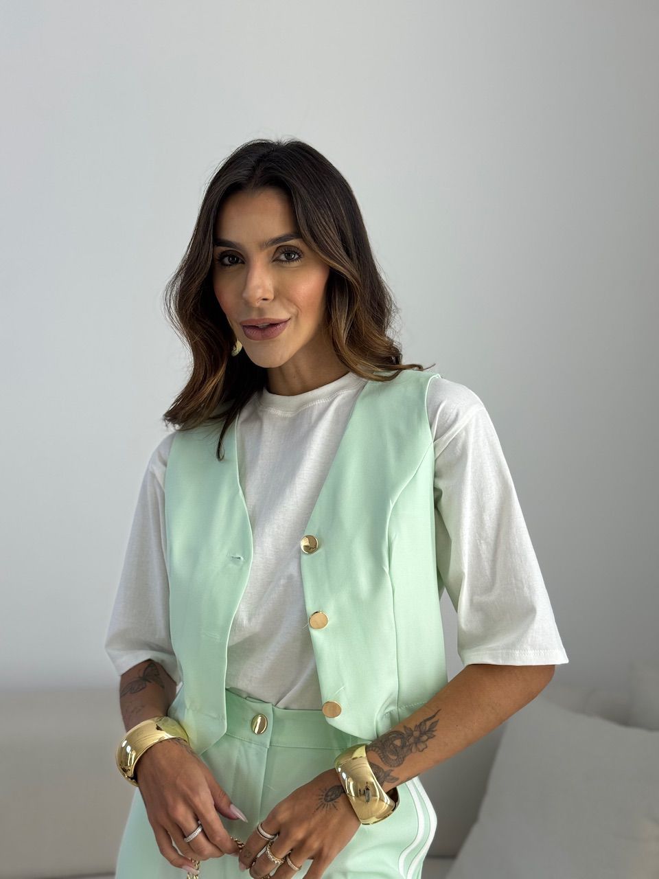 CONJUNTO KIARA LISTRAS BABY GREEN