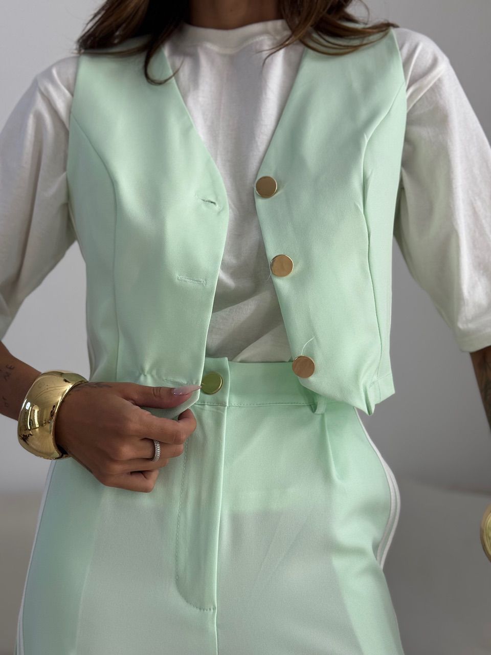 CONJUNTO KIARA LISTRAS BABY GREEN