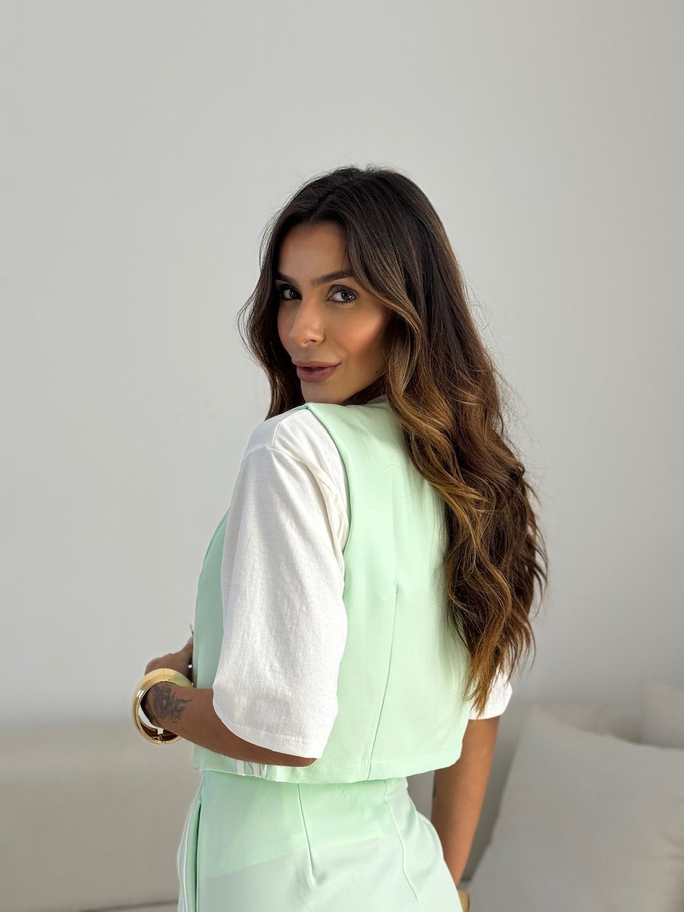 CONJUNTO KIARA LISTRAS BABY GREEN