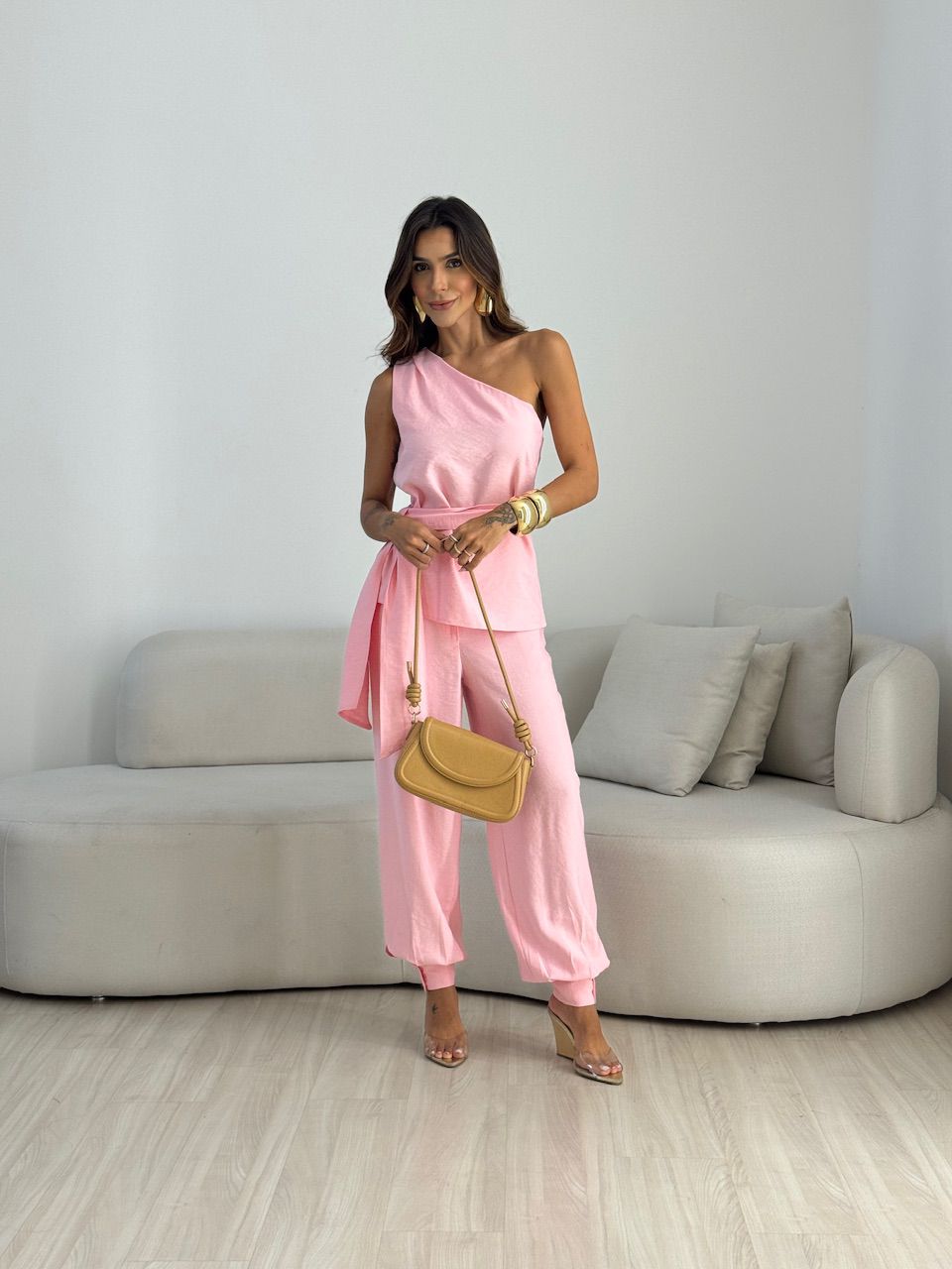CONJUNTO LEILA NULA MANGA ROSA