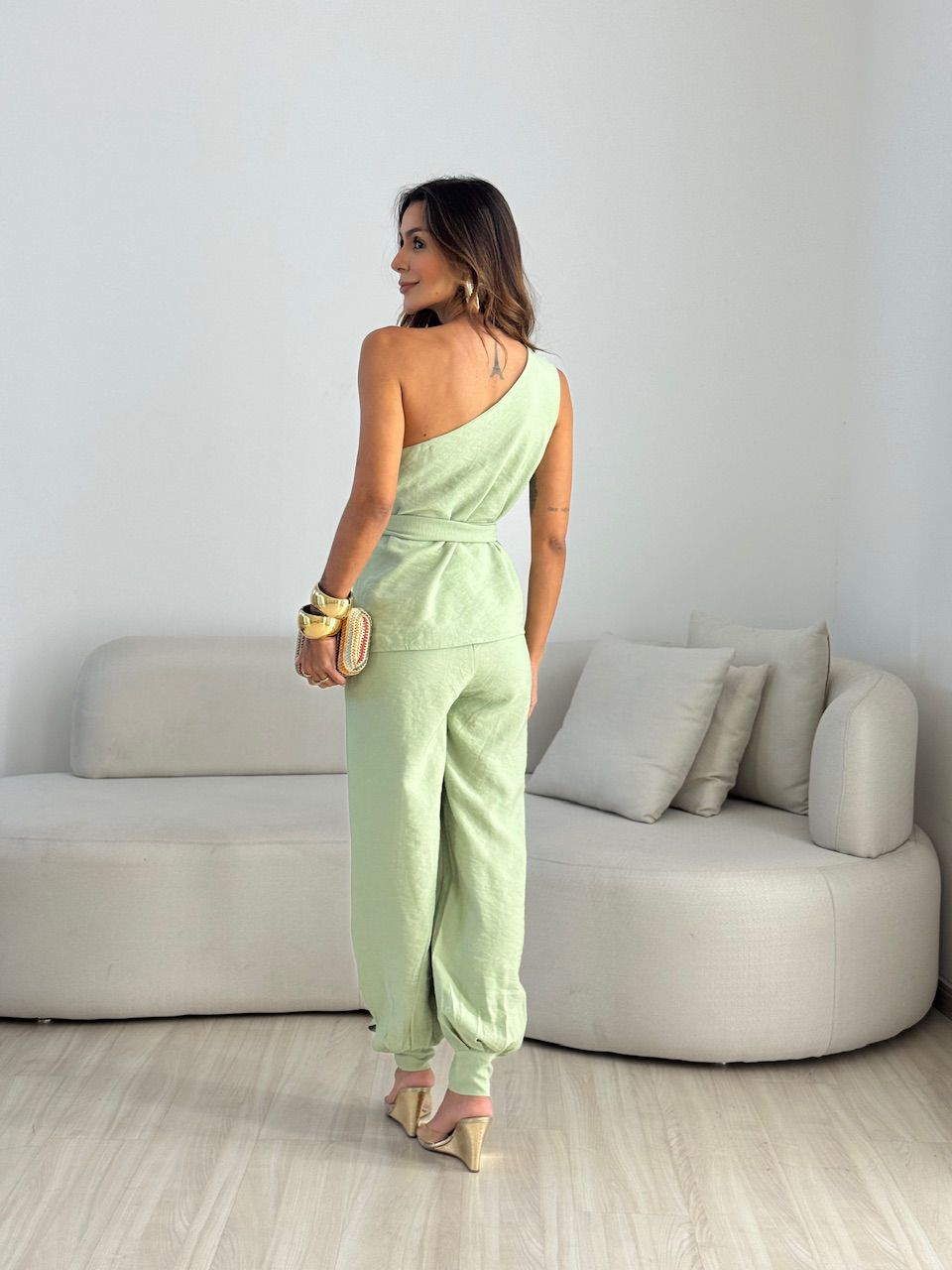 CONJUNTO LEILA NULA MANGA VERDE