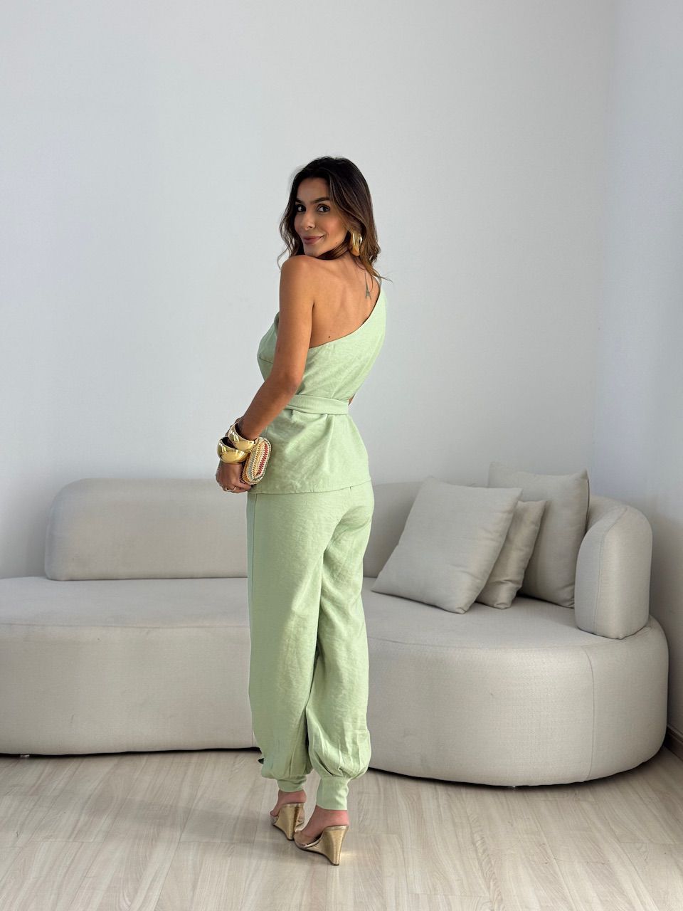 CONJUNTO LEILA NULA MANGA VERDE