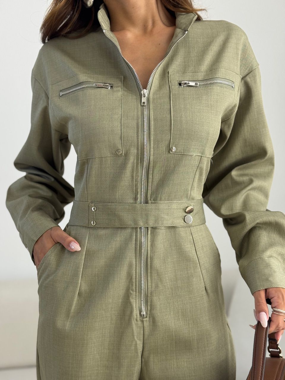 MACACÃO JÉSSICA ZÍPER VERDE