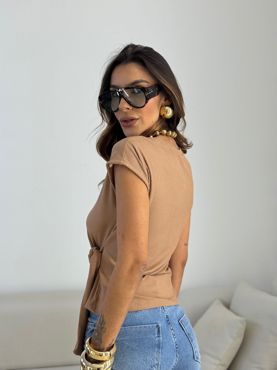 BLUSA SOLANGE AMARRAÇÃO NUDE