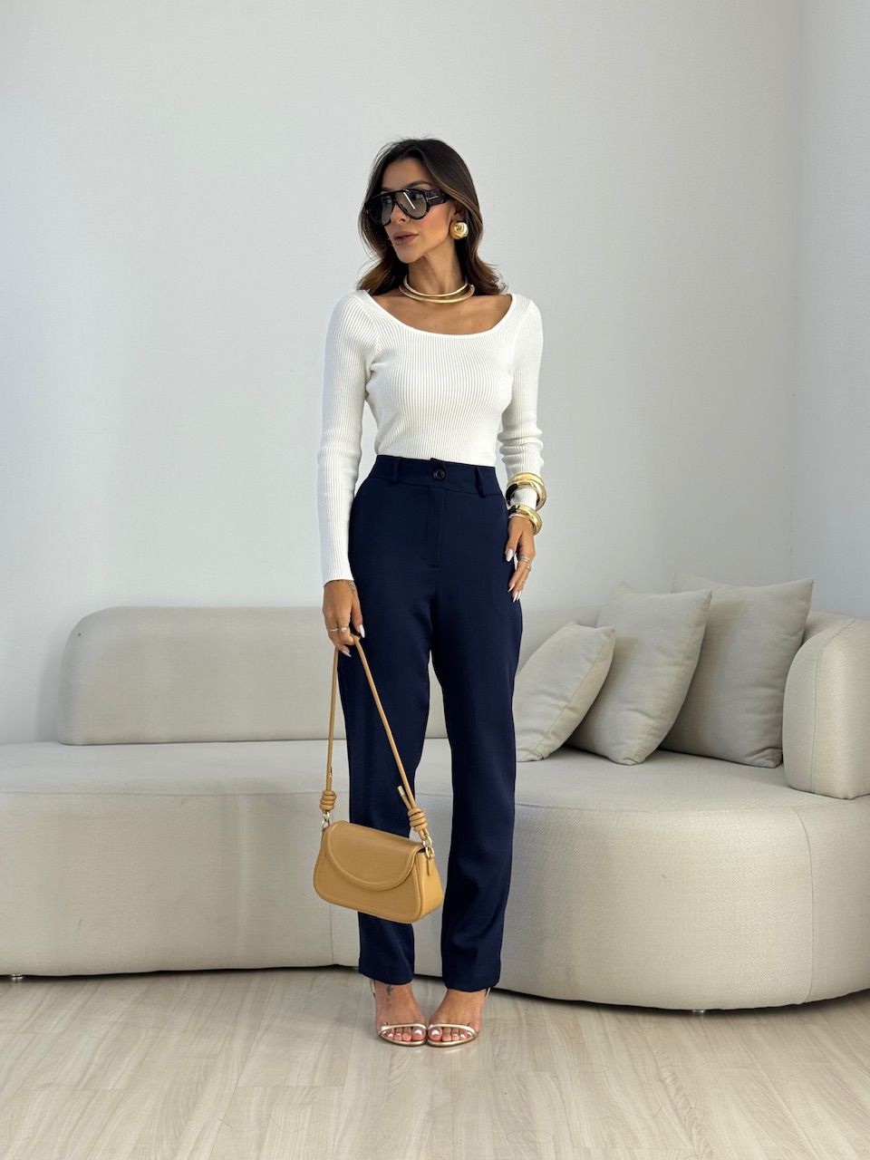 CALÇA ALICE ALFAIATARIA MARINHO