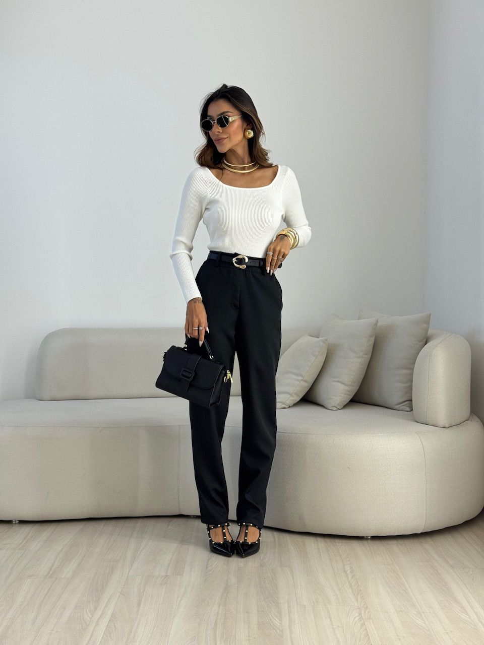 CALÇA ALICE ALFAIATARIA PRETA