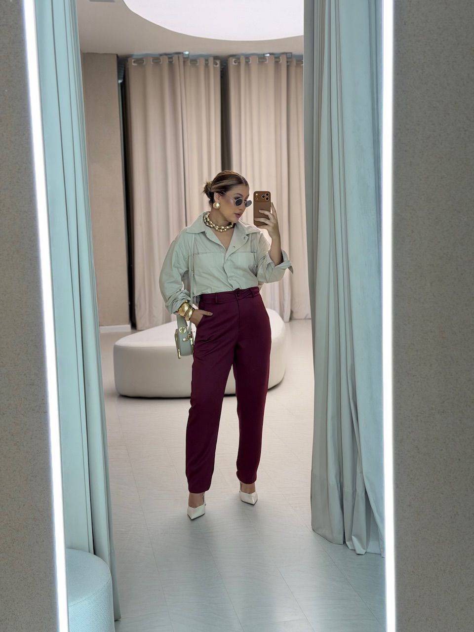 CALÇA ALICE ALFAIATARIA VINHO