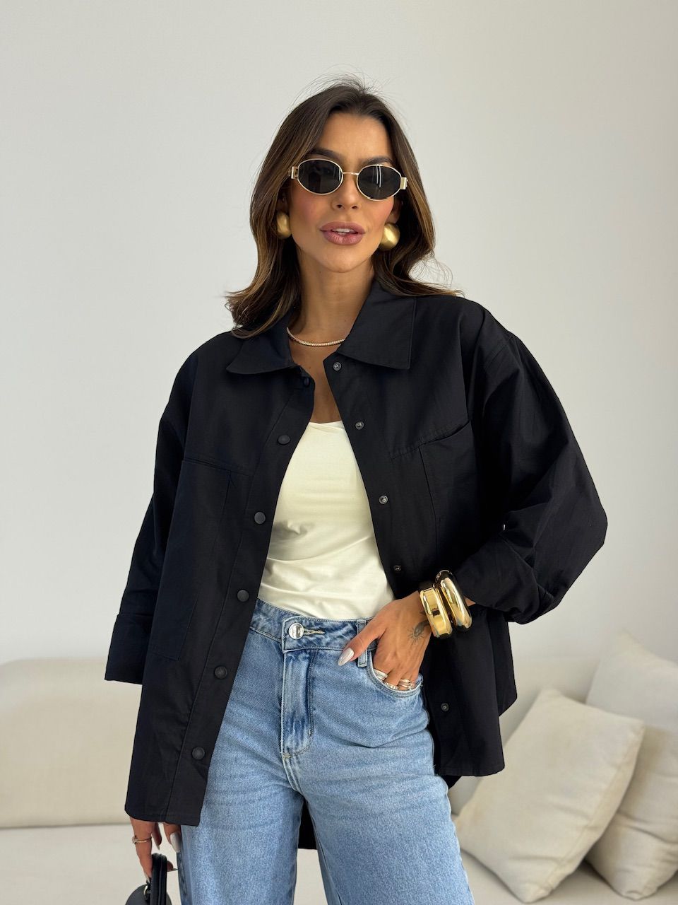 CAMISA GABI OVER PRETA