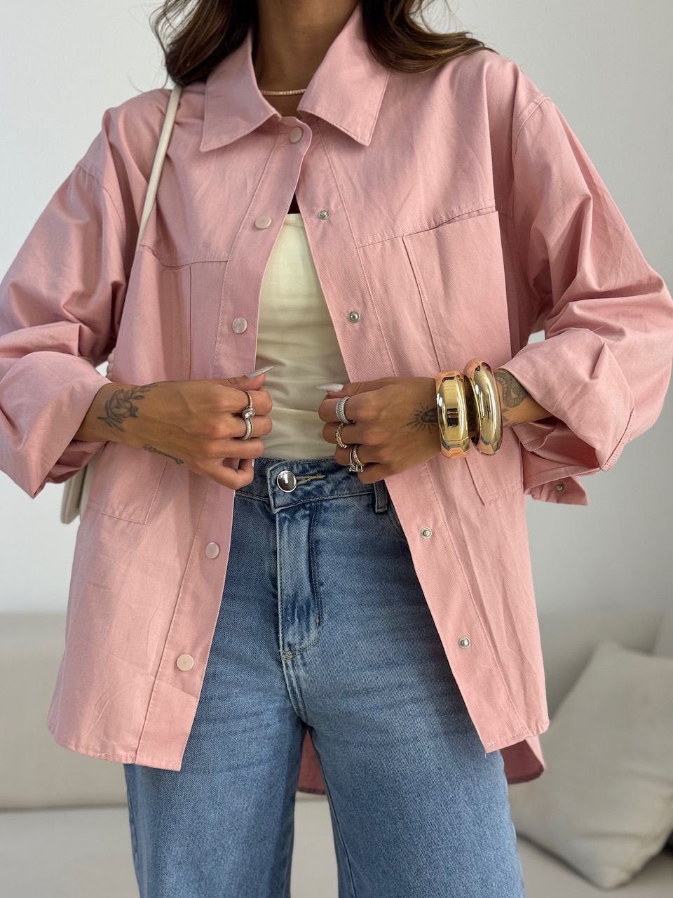 CAMISA GABI OVER ROSA