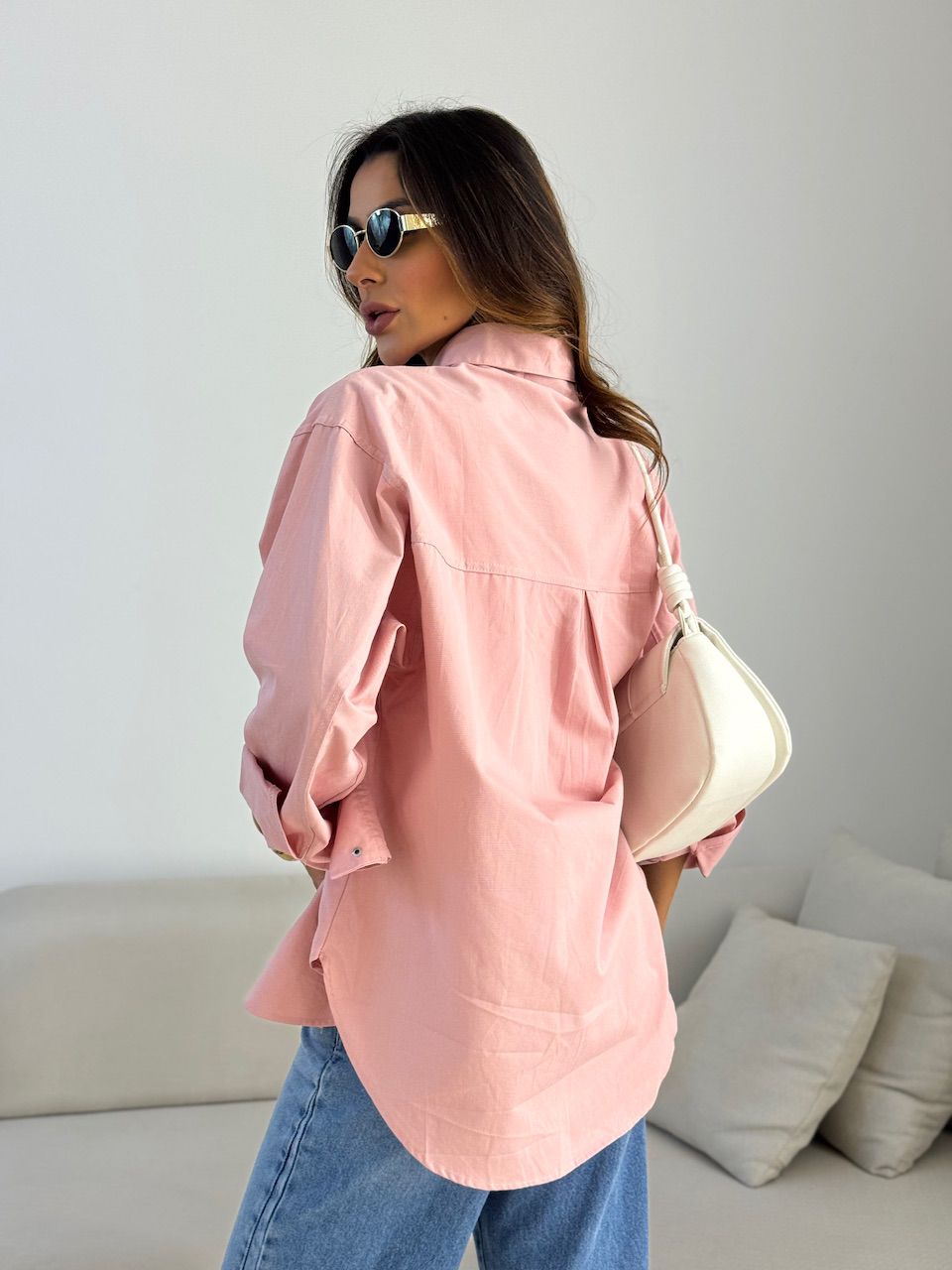 CAMISA GABI OVER ROSA