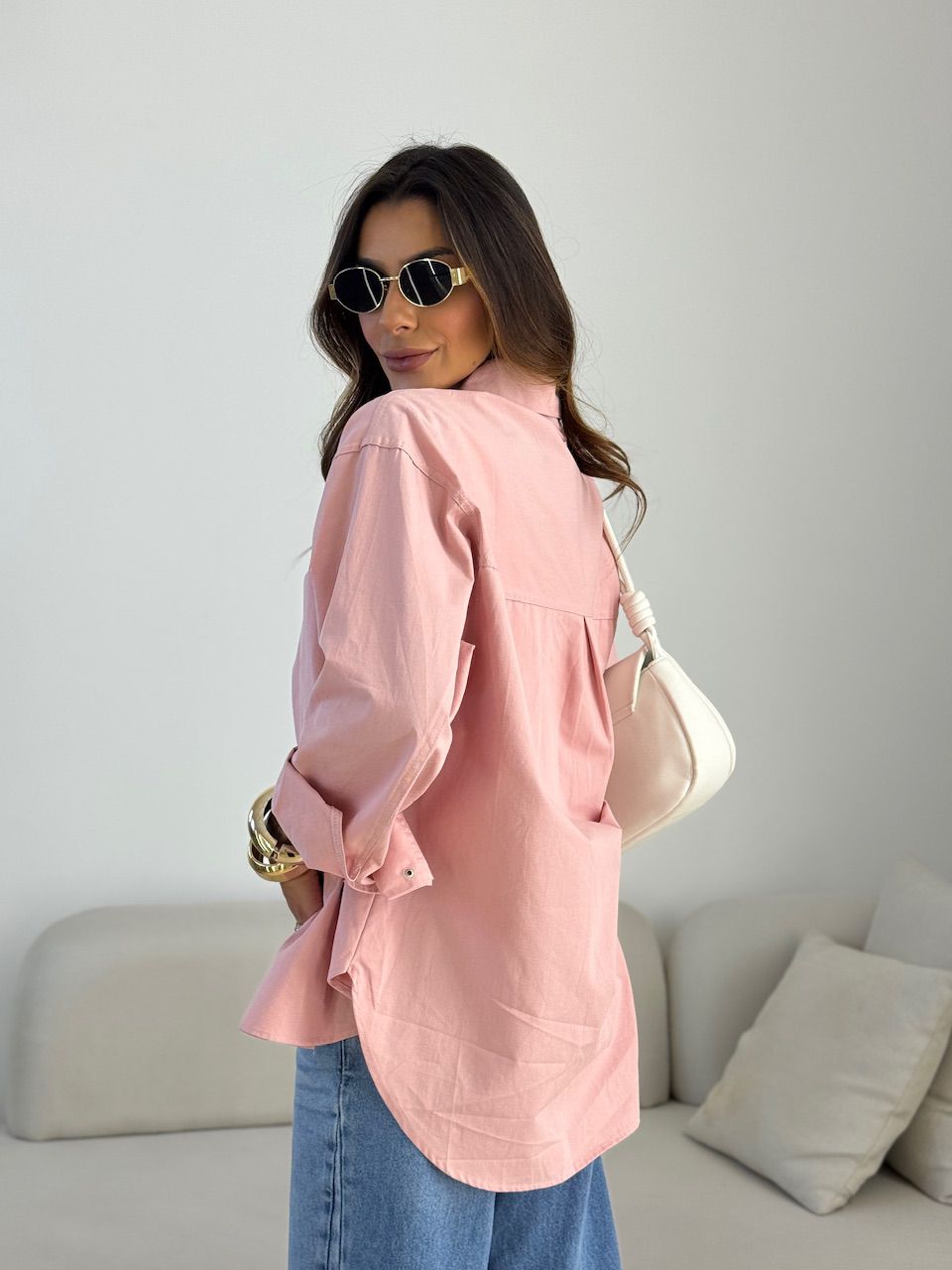 CAMISA GABI OVER ROSA