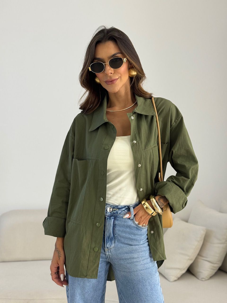 CAMISA GABI OVER VERDE