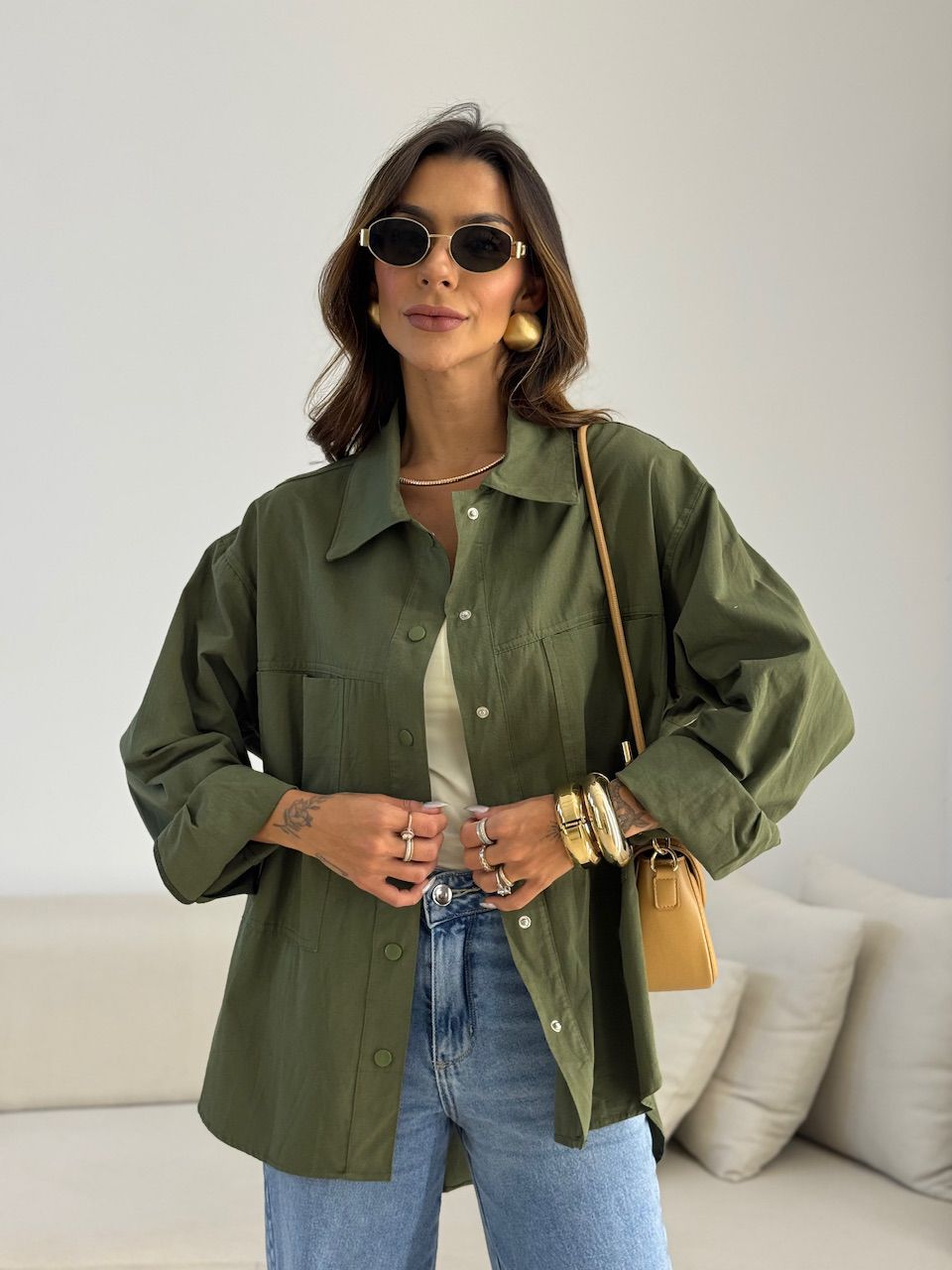 CAMISA GABI OVER VERDE