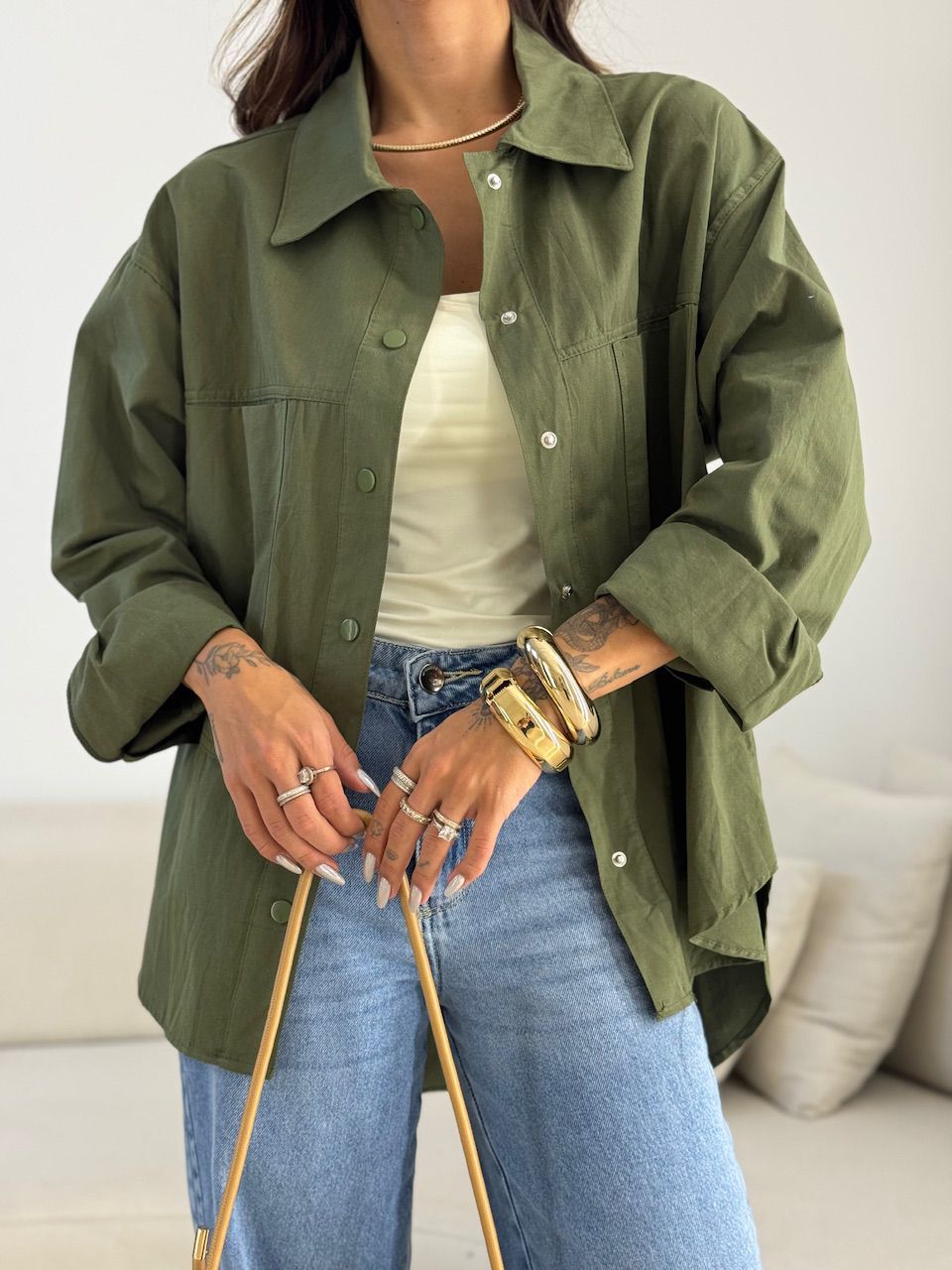 CAMISA GABI OVER VERDE