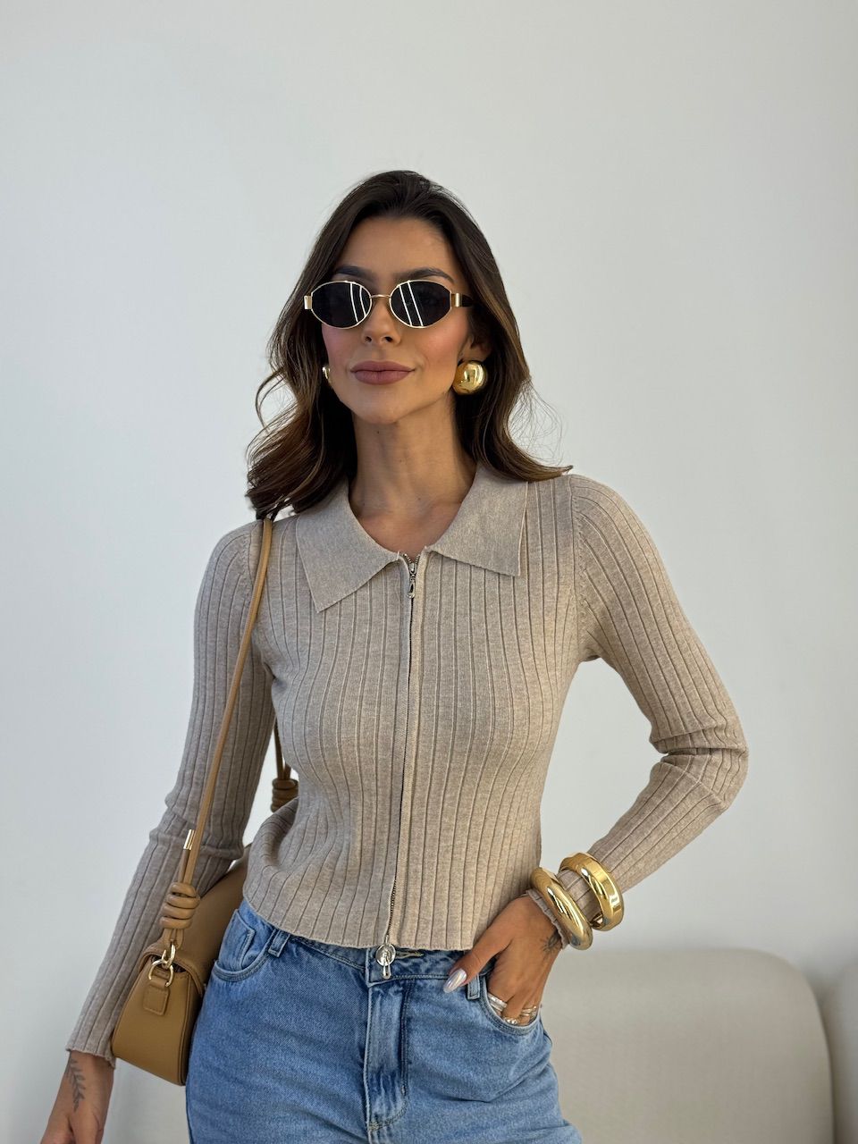 TRICOT DOMINIQUE ZÍPER AREIA