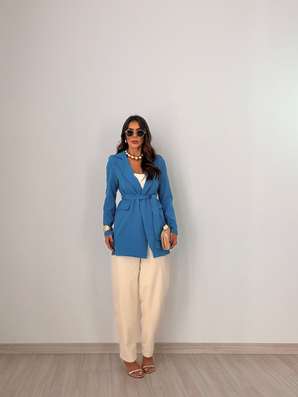 BLAZER MOANA FORRADO AZUL