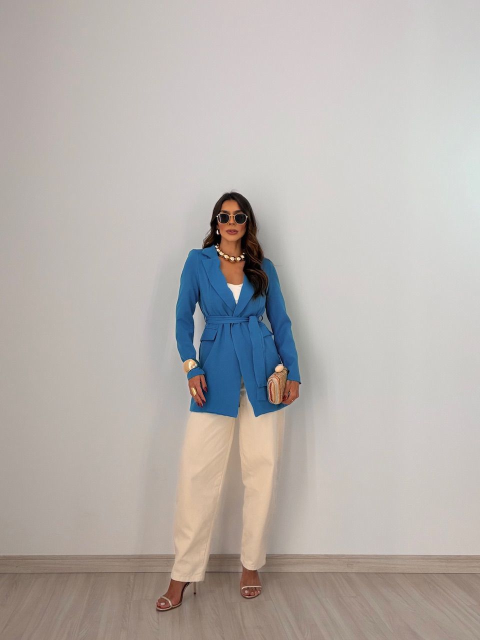 BLAZER MOANA FORRADO AZUL