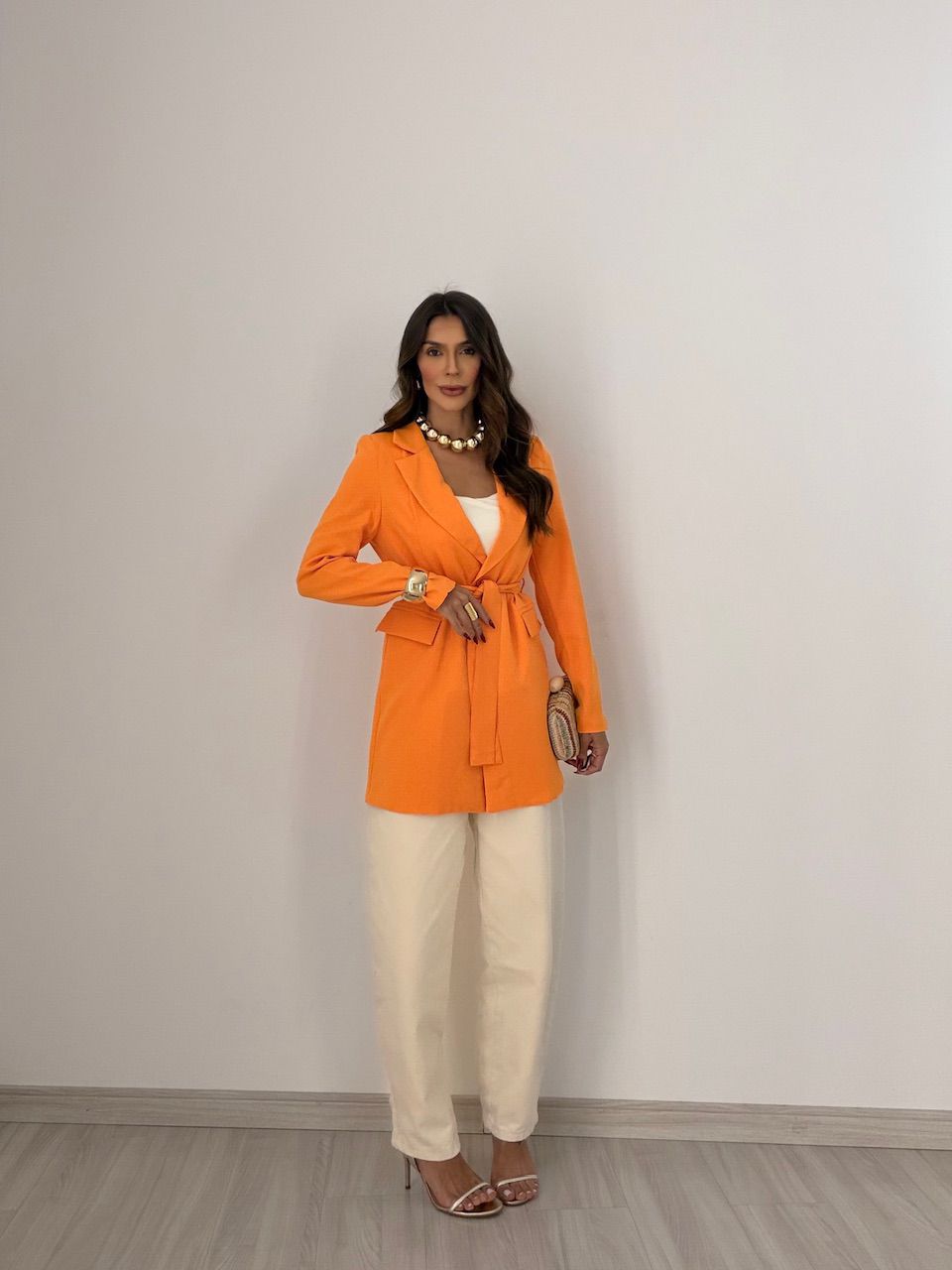 BLAZER MOANA FORRADO LARANJA