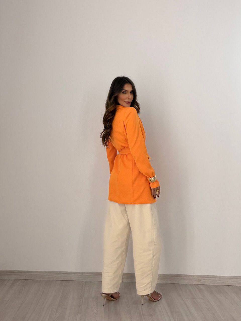 BLAZER MOANA FORRADO LARANJA