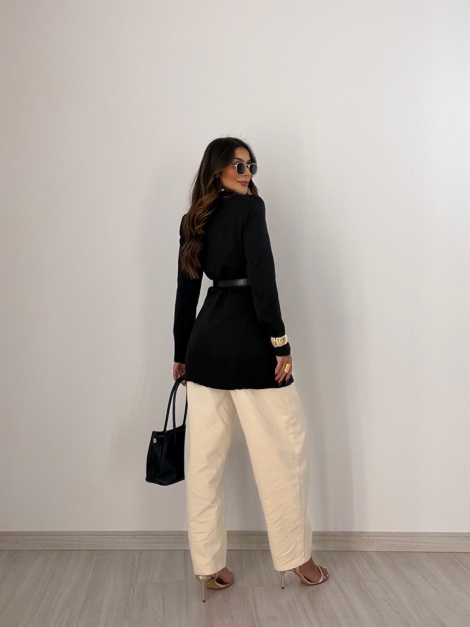 BLAZER MOANA FORRADO PRETO