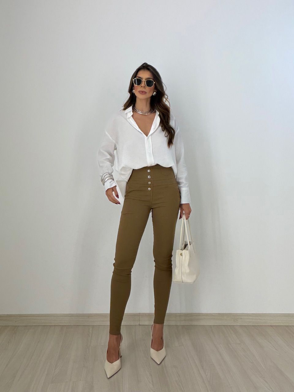 CALÇA MARÍLIA MONTARIA CAQUI