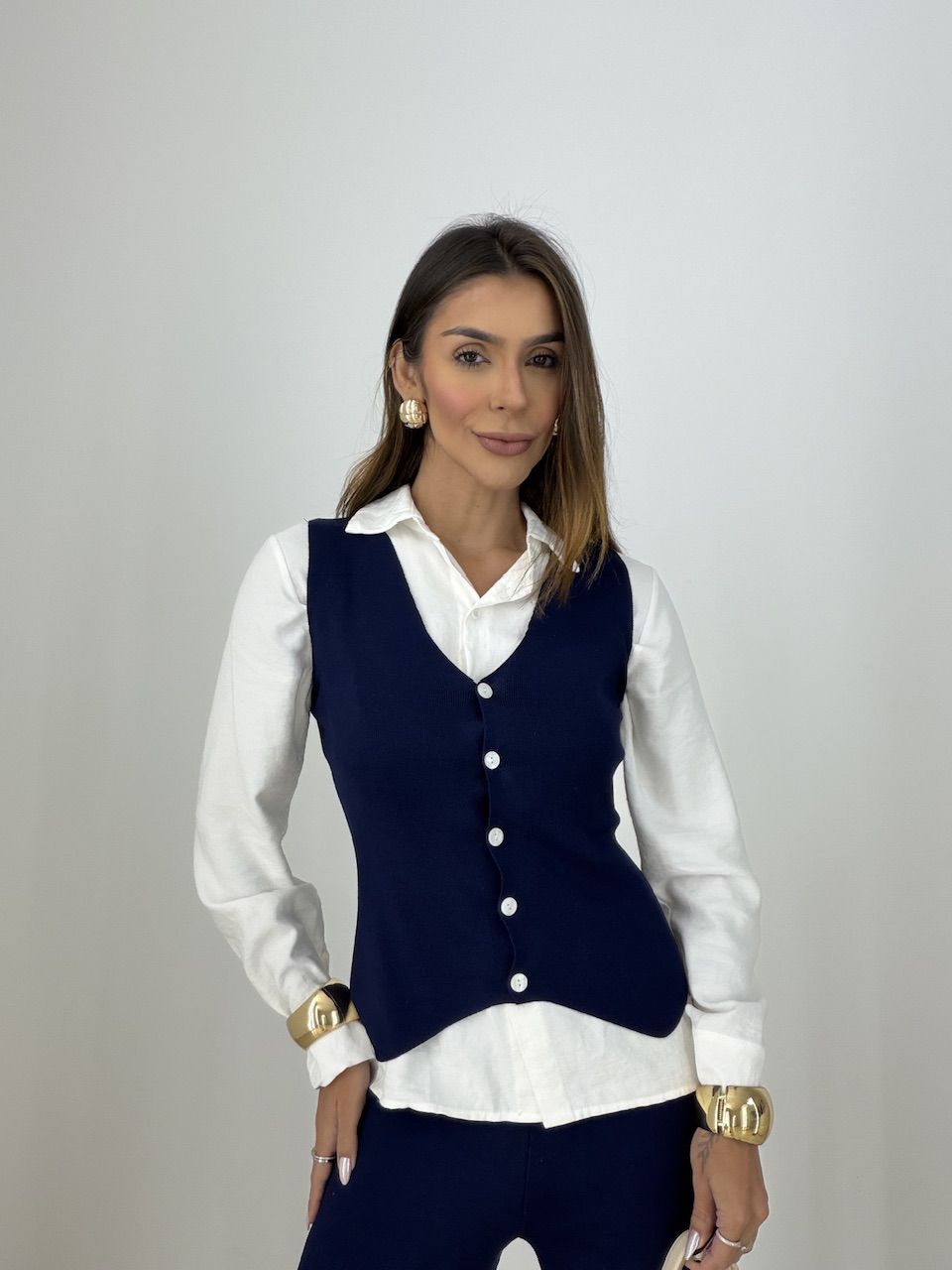 CONJUNTO LIA TRICOT MARINHO