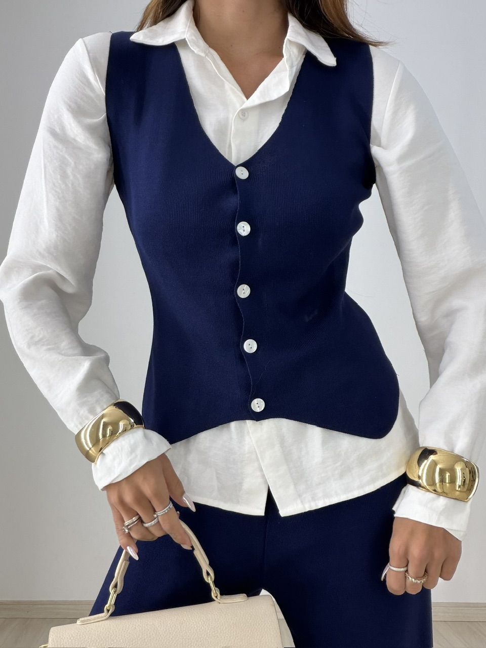 CONJUNTO LIA TRICOT MARINHO