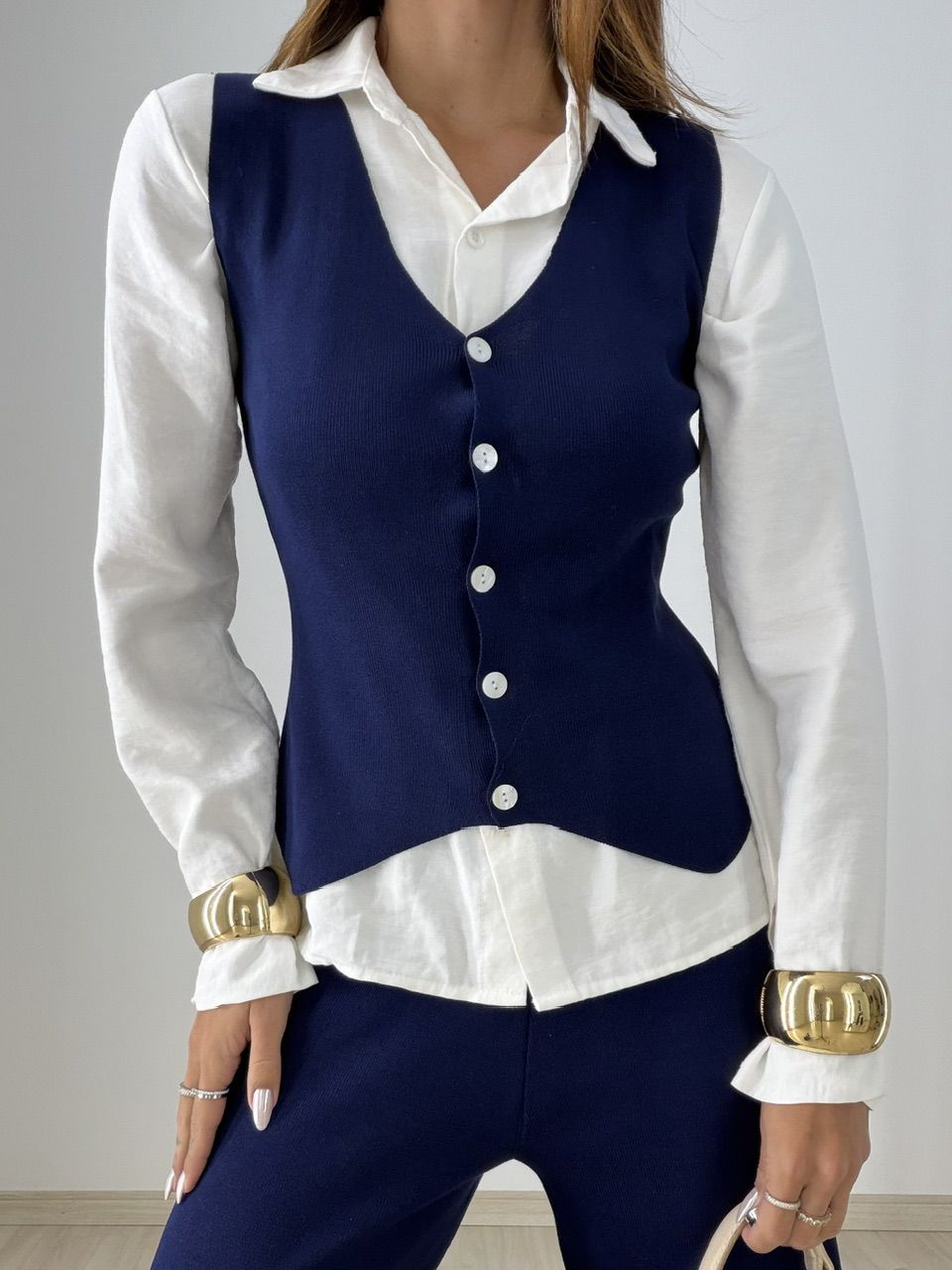CONJUNTO LIA TRICOT MARINHO