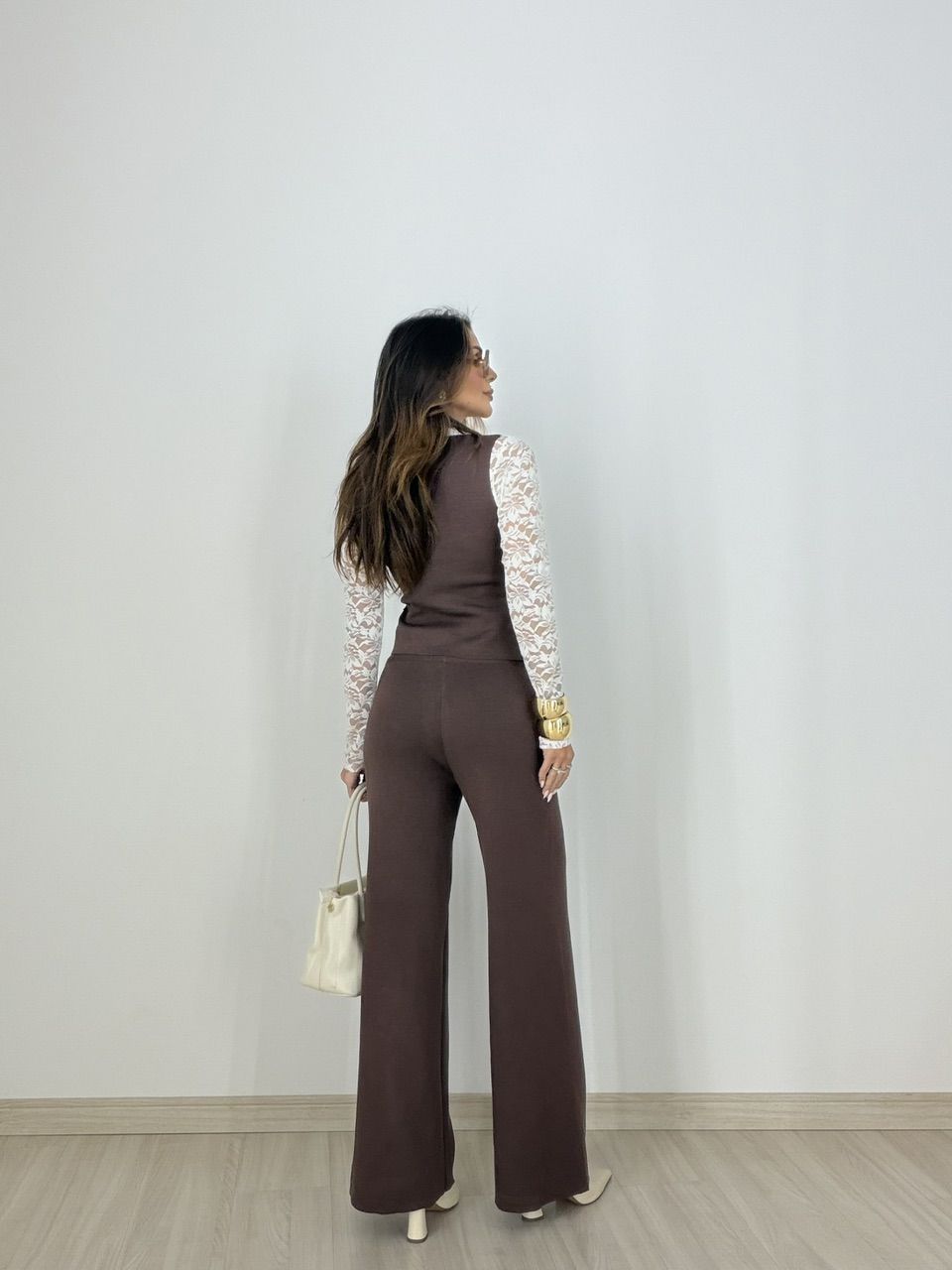 CONJUNTO LIA TRICOT CAFÉ