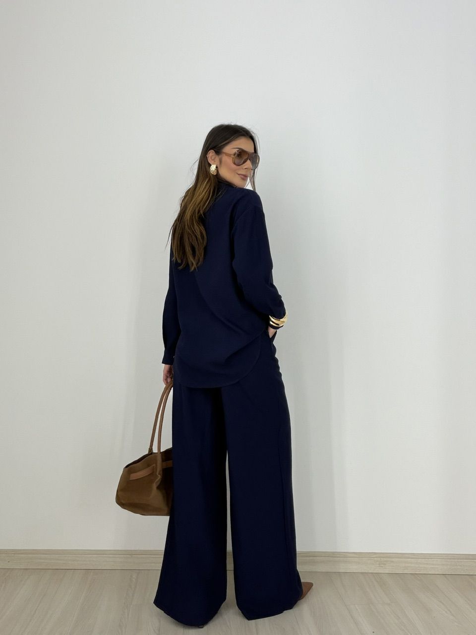CONJUNTO LILIANE CAMISA CALÇA MARINHO