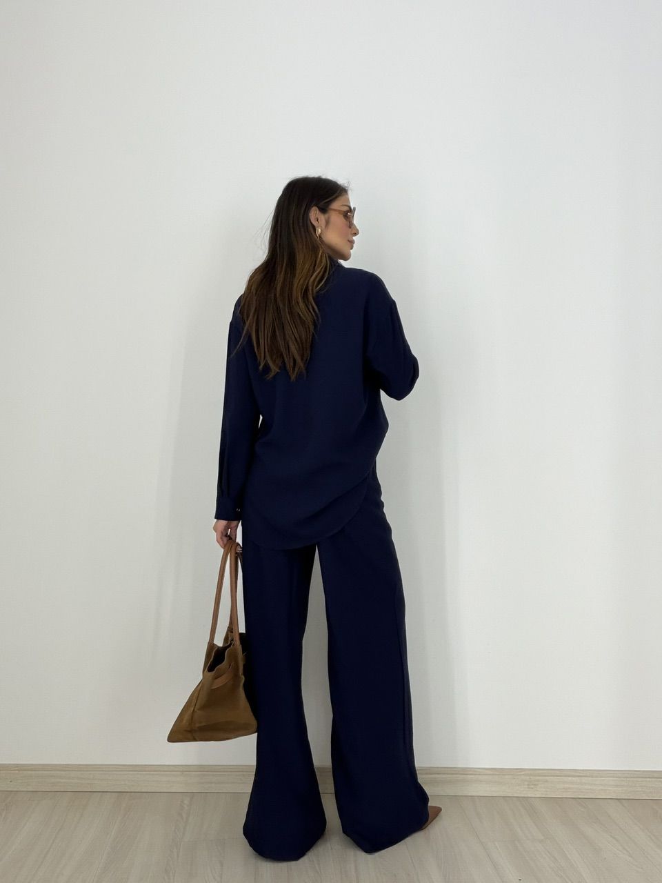 CONJUNTO LILIANE CAMISA CALÇA MARINHO