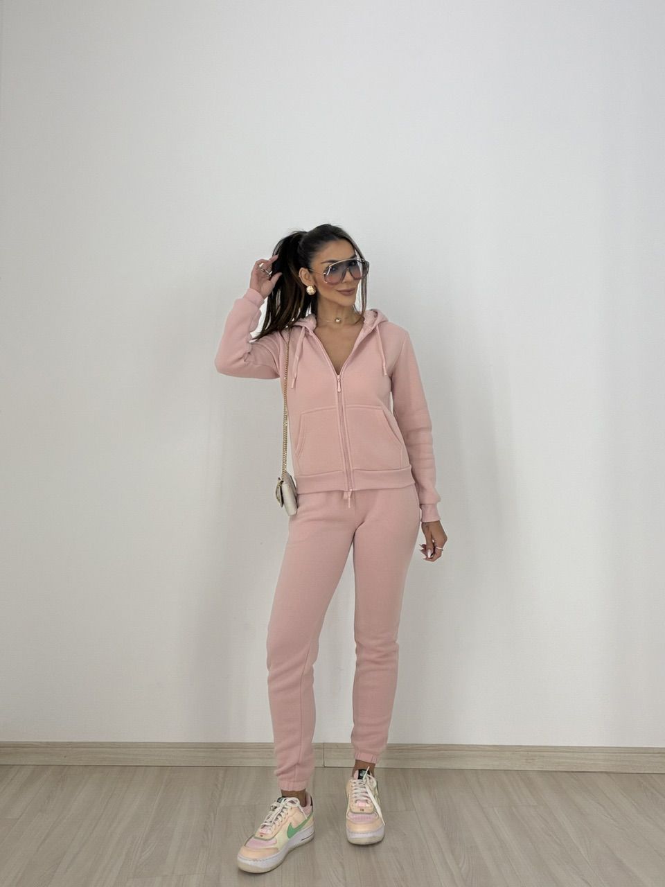 CONJUNTO ROSE MOLETOM ROSA