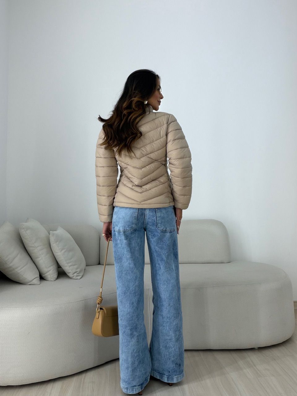 PUFFER REGINA ZÍPER AREIA