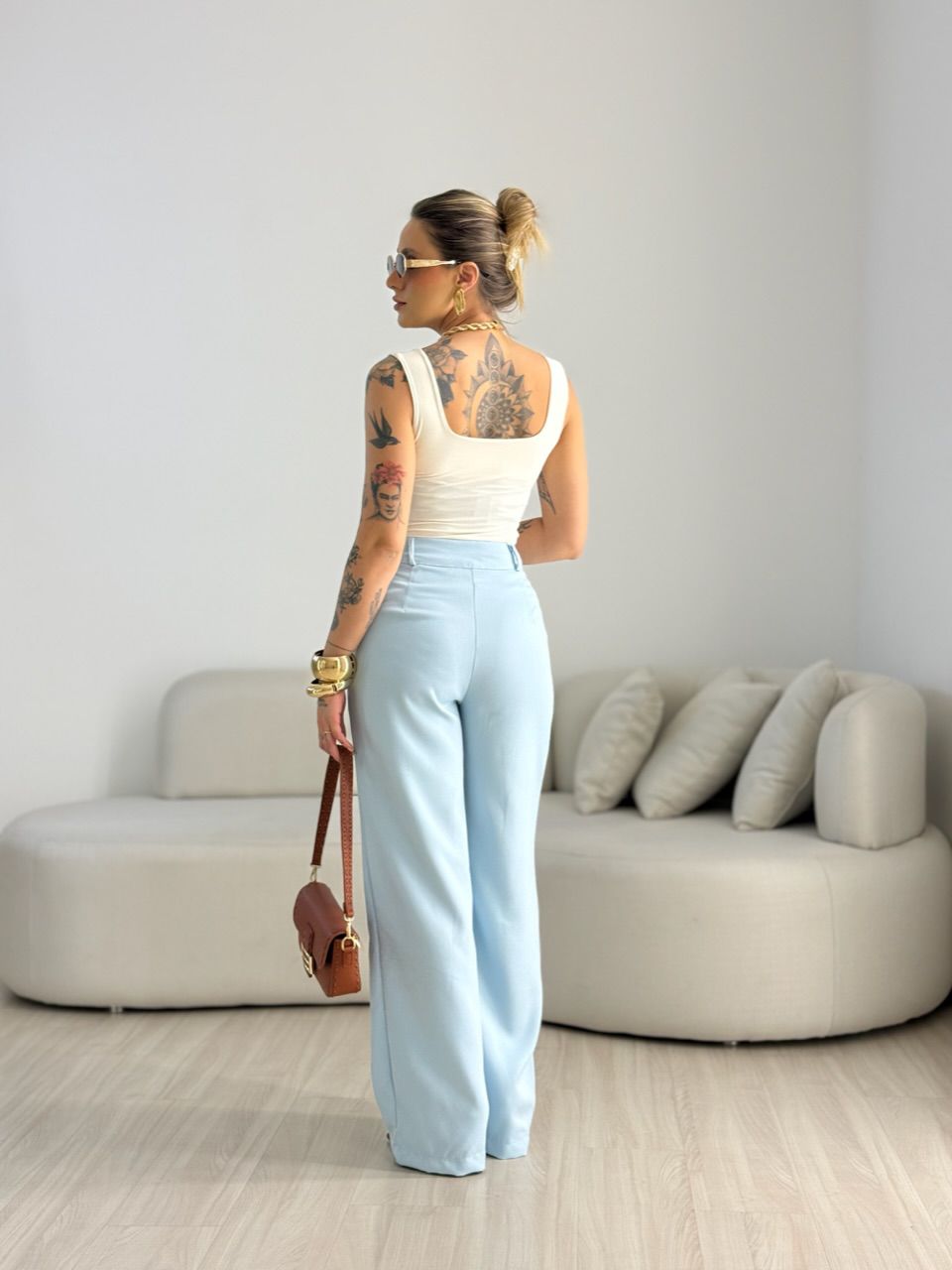 CALÇA ANA JULIA PANTALONA BABY BLUE
