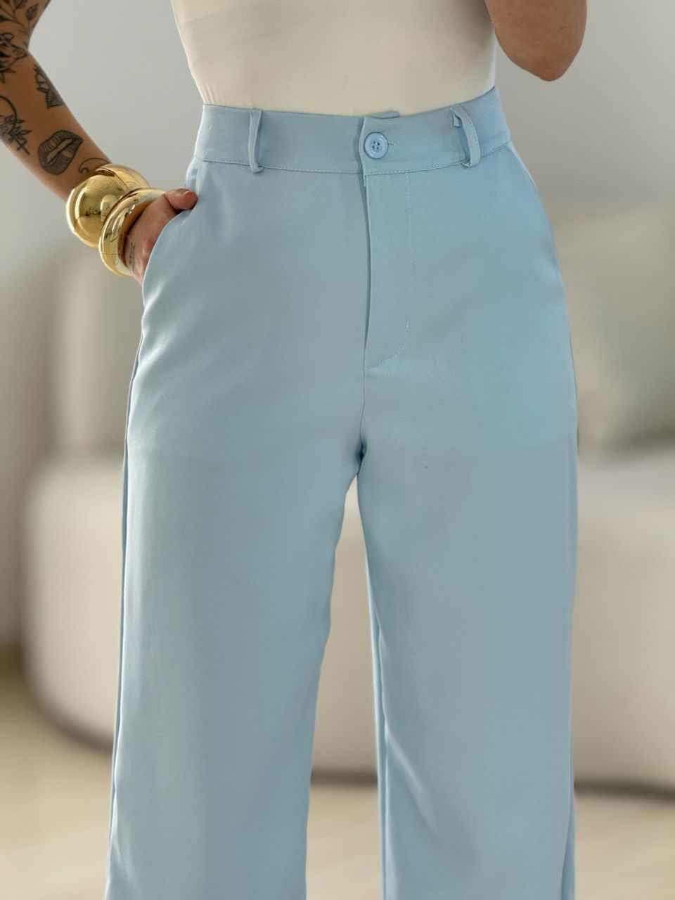 CALÇA ANA JULIA PANTALONA BABY BLUE