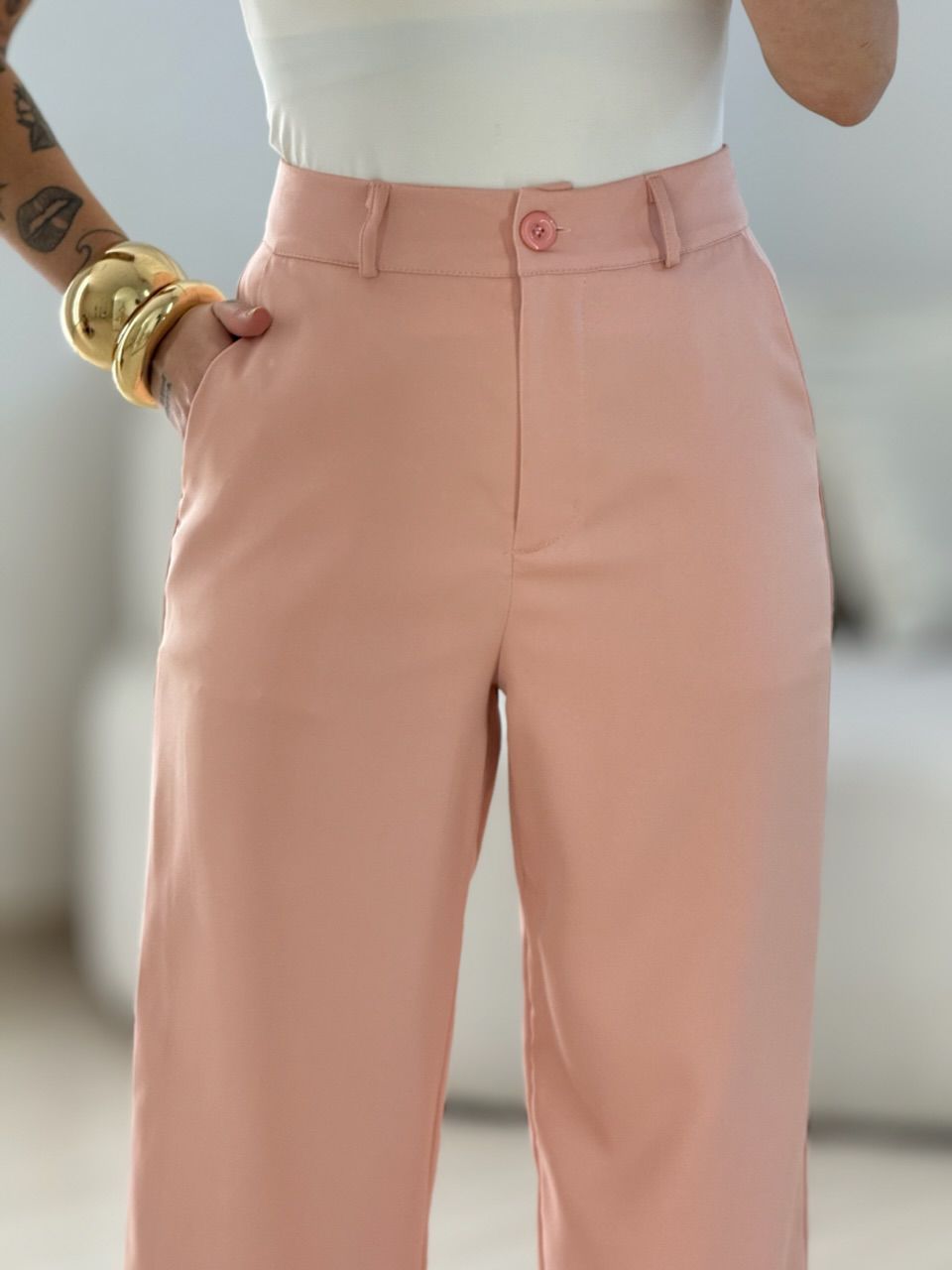 CALÇA ANA JULIA PANTALONA ROSÊ