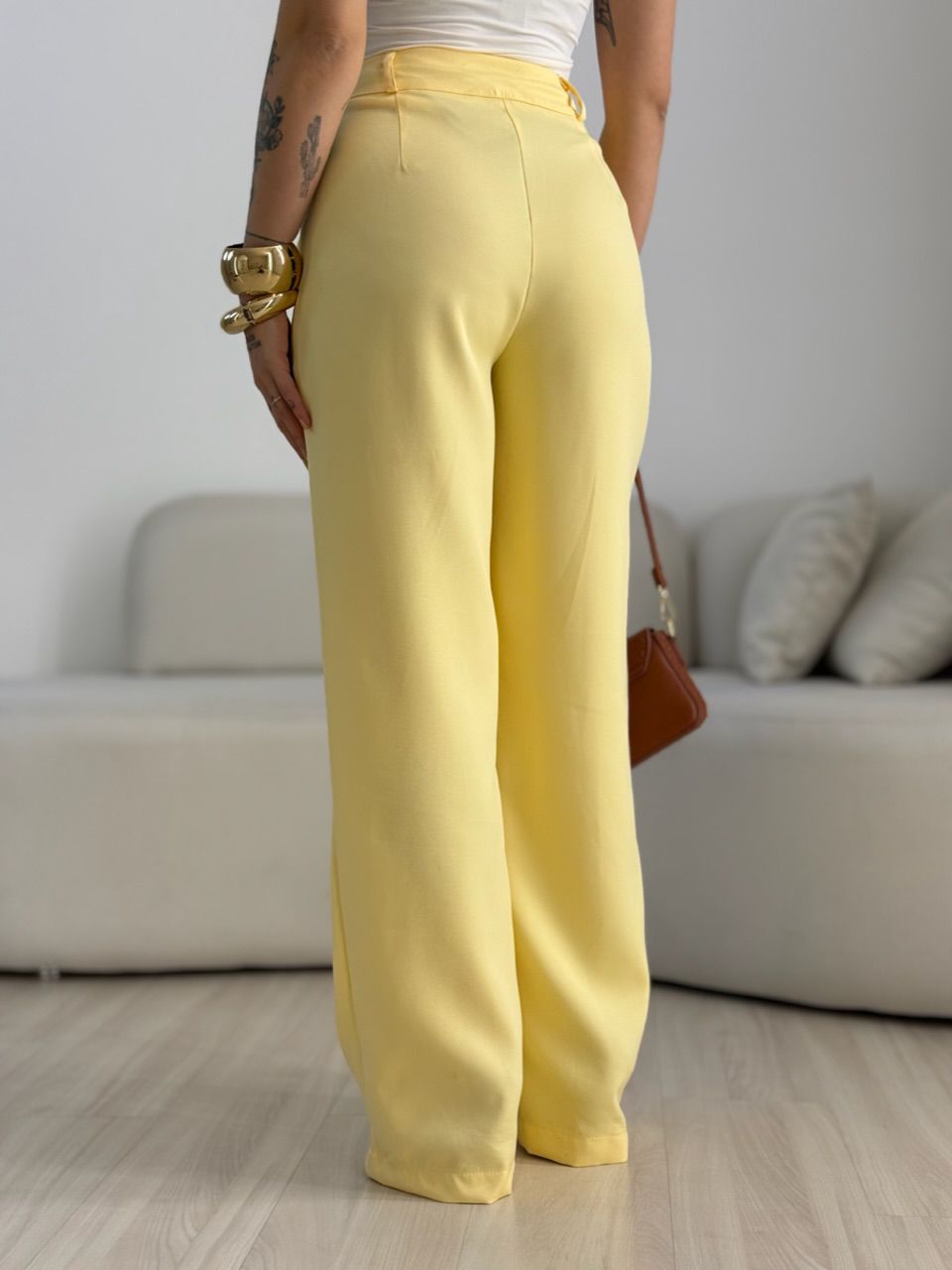 CALÇA ANA JULIA PANTALONA YELLOW BUTTER