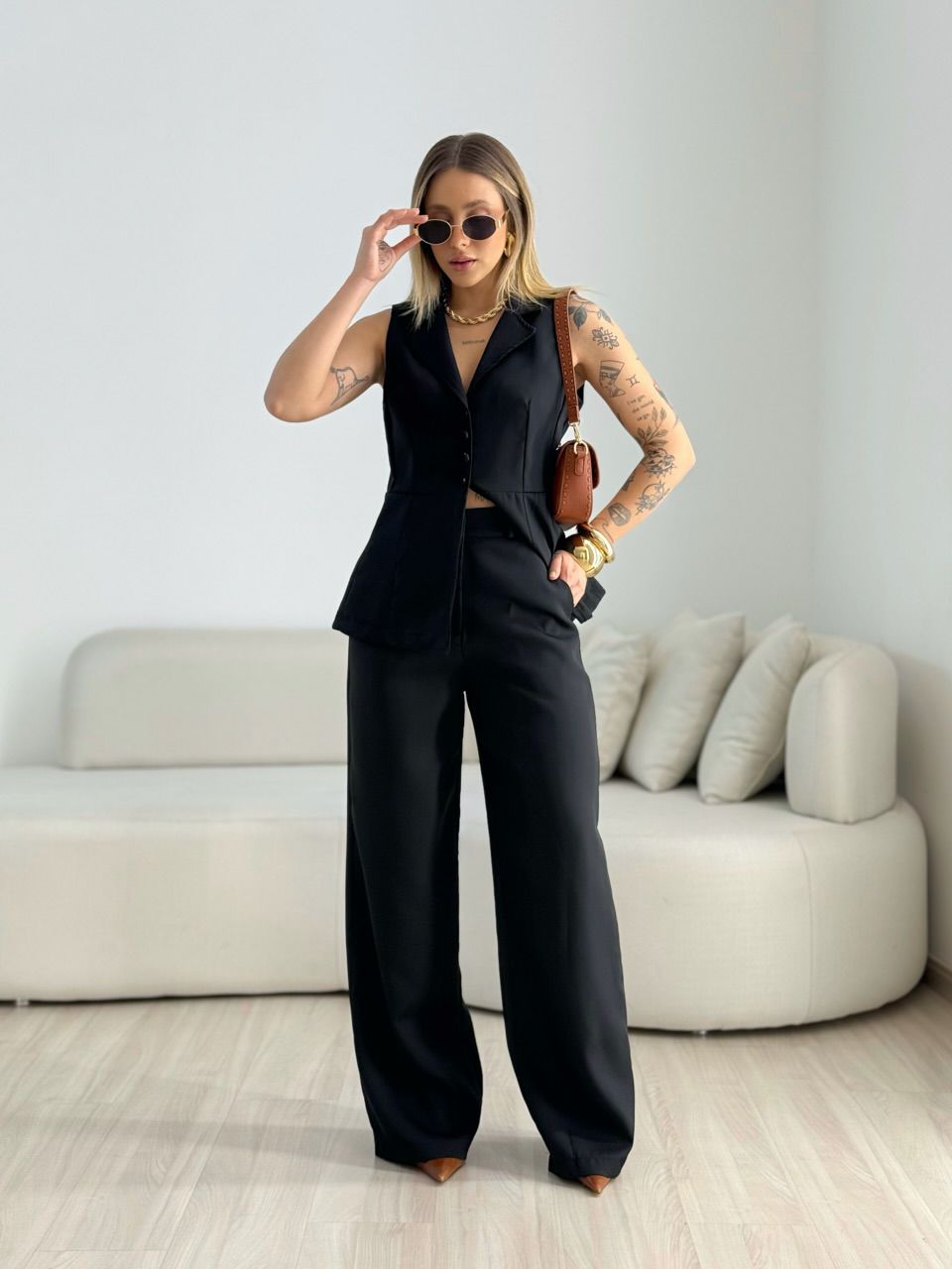 CONJUNTO GABRIELA COLETE PRETO - 0069680032 - CAROLLA FERRARO