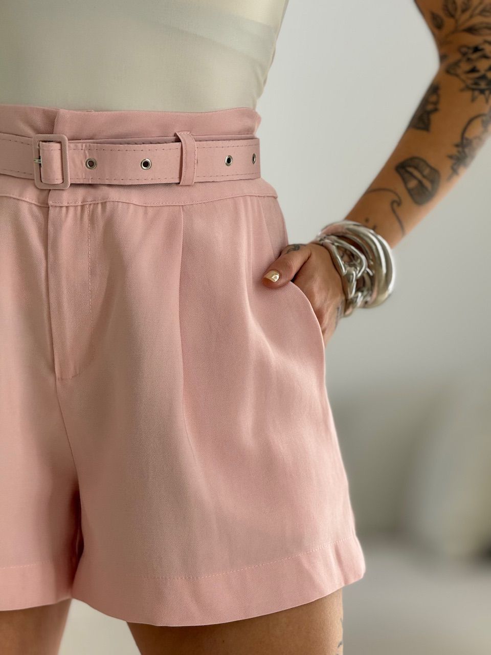 SHORT OLIVIA CINTO BABY PINK