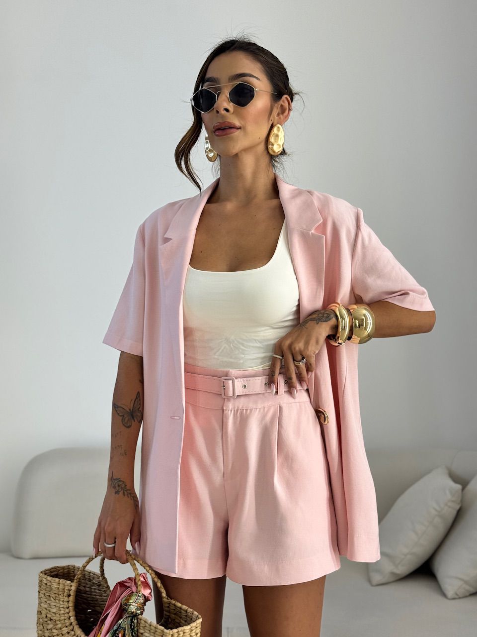 SHORT OLIVIA CINTO BABY PINK