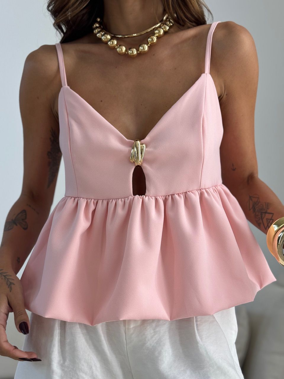 BLUSA RAIANE BALONÊ BABY PINK