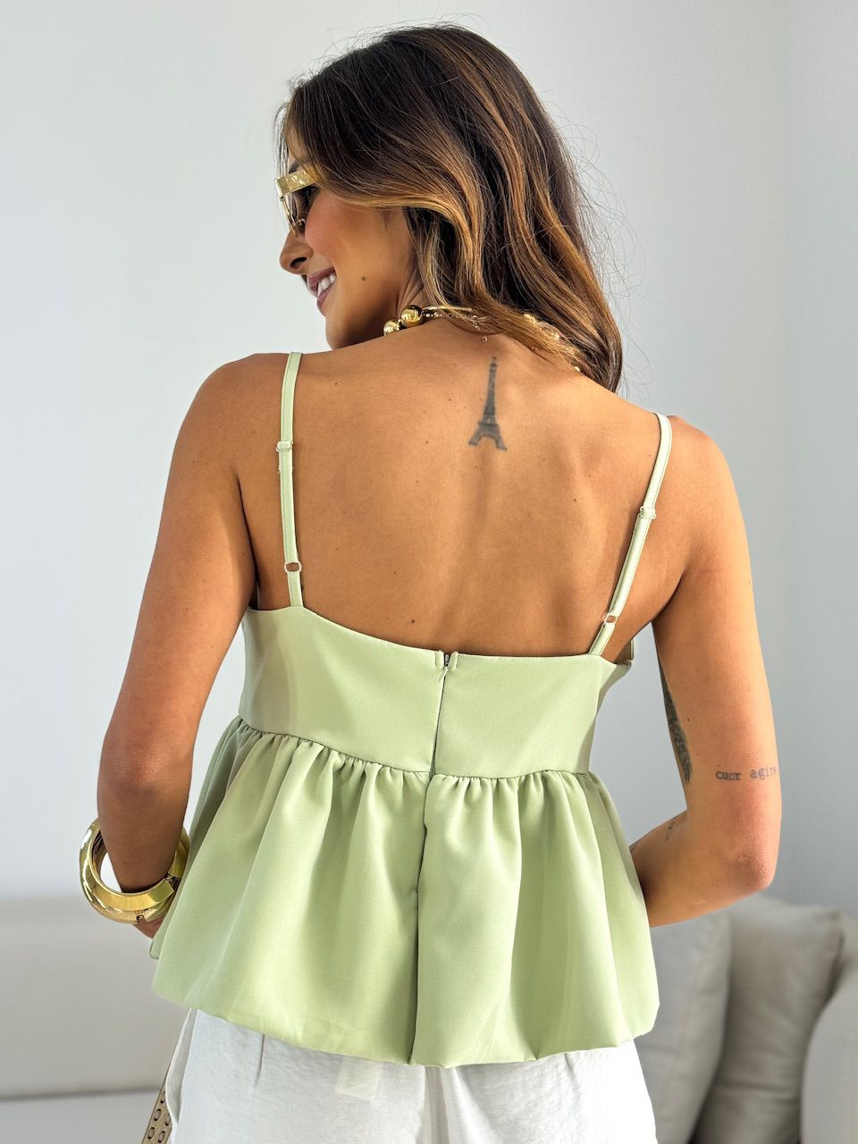 BLUSA RAIANE BALONÊ VERDE