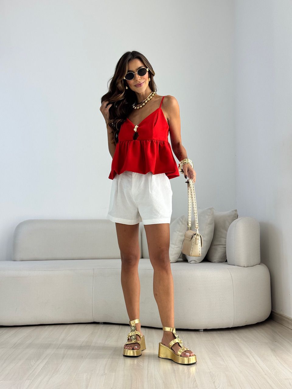 BLUSA RAIANE BALONÊ VERMELHO