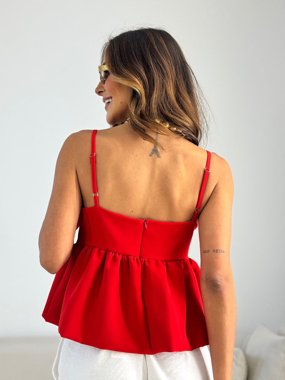 BLUSA RAIANE BALONÊ VERMELHO