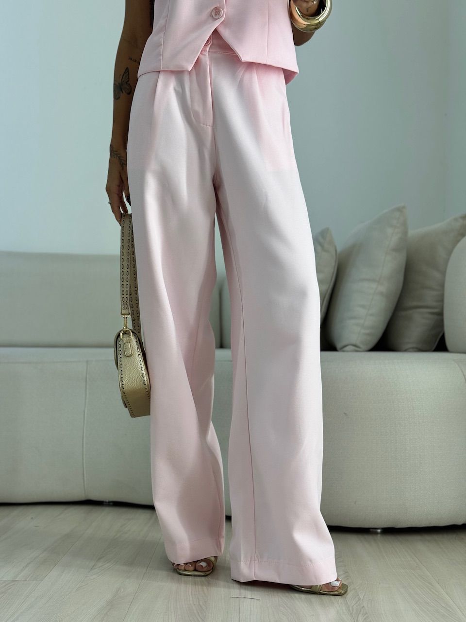 CONJUNTO SARA COLETE CALÇA BABY PINK
