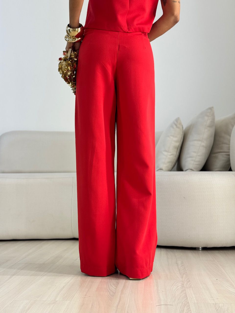 CONJUNTO SARA COLETE CALÇA VERMELHO