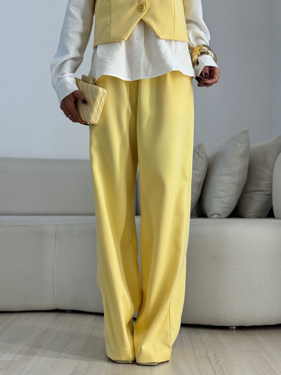 CONJUNTO SARA COLETE CALÇA YELLOW BUTTER