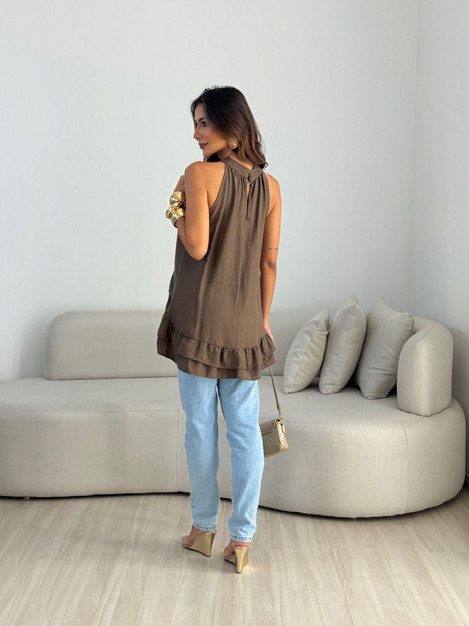 BLUSA KÁTIA CAVADA CAQUI